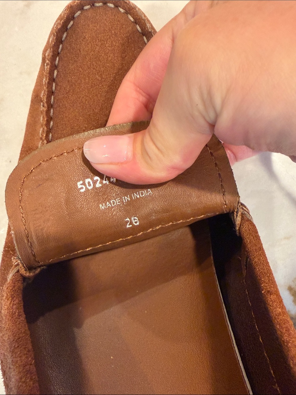 Boss Suede Driving Loafers in Cognac Brown - Picture 6 of 8